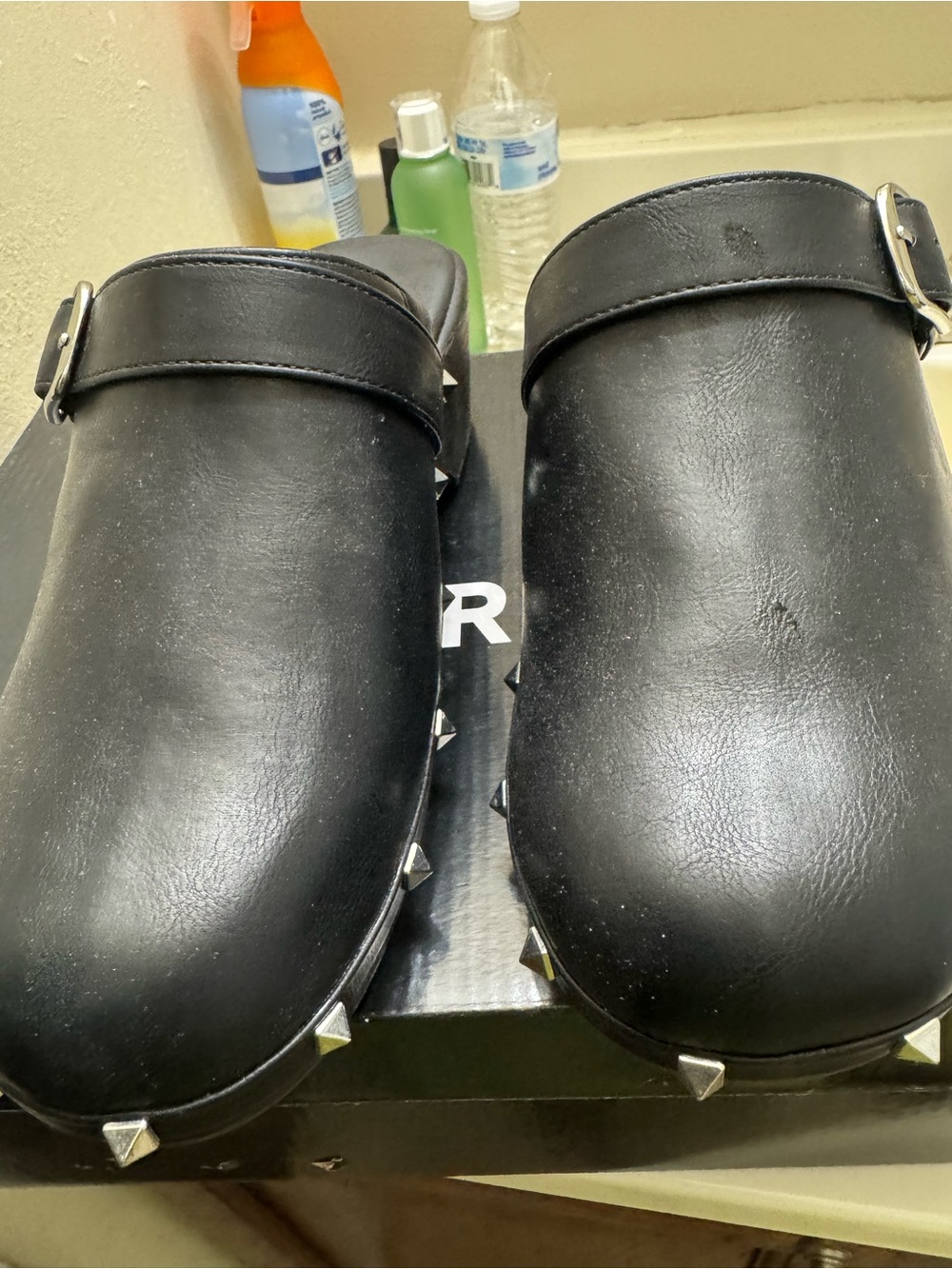 BNIB Torrid Black Buckle Studded Mules
